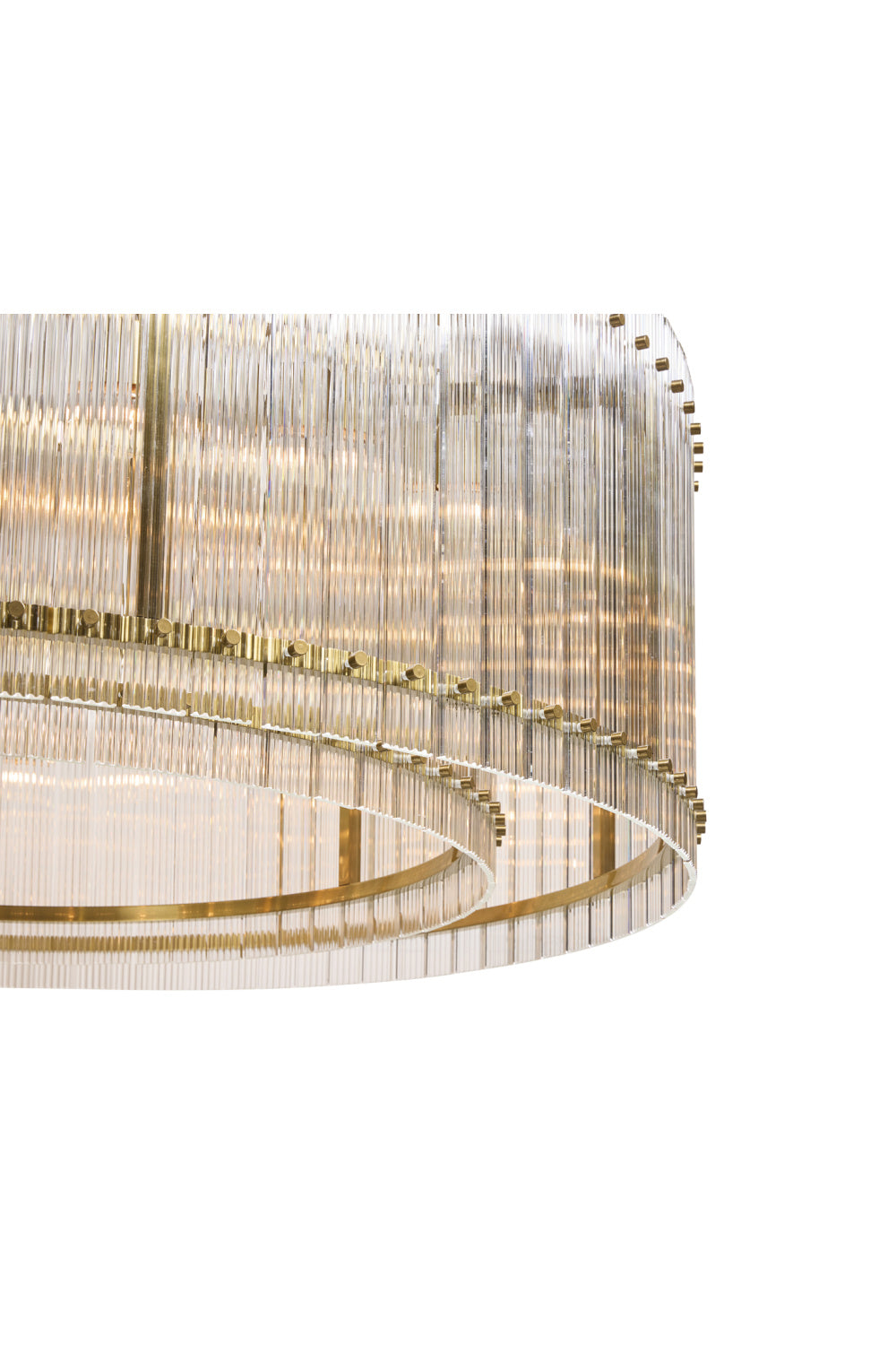 Clear Fluted Glass Chandelier L by Splendido Kore, alternate view 7