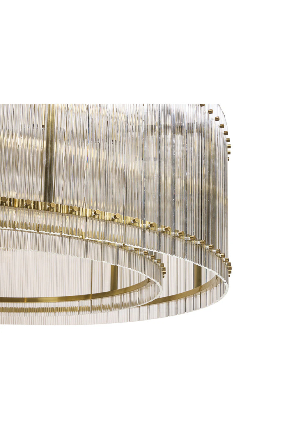 Clear Fluted Glass Chandelier L by Splendido Kore, alternate view 5
