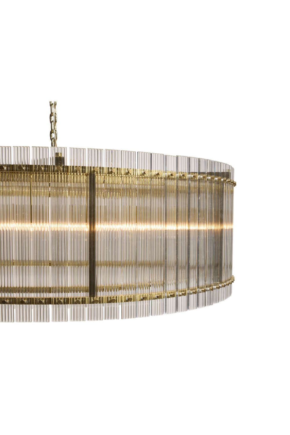 Clear Fluted Glass Chandelier L by Splendido Kore, alternate view 4