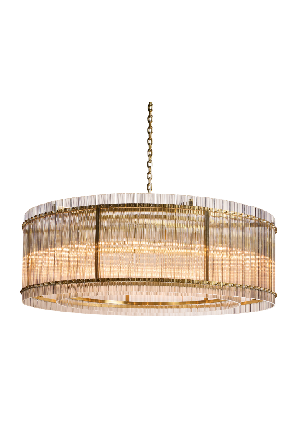 Clear Fluted Glass Chandelier L by Splendido Kore