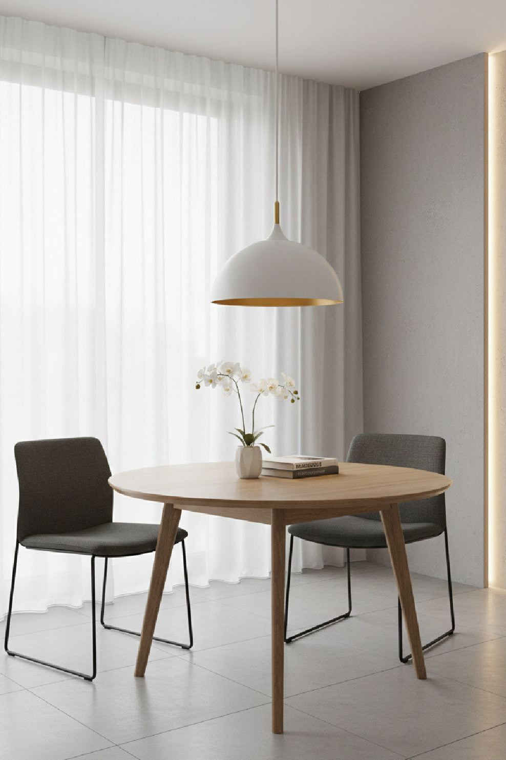 Dome Metal Pendant Light by Splendido Lohn Chandelier, alternate view 2
