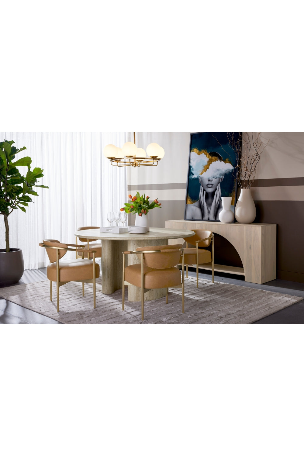 Gold Framed White Glass Chandelier by Splendido Eliora, alternate view 9