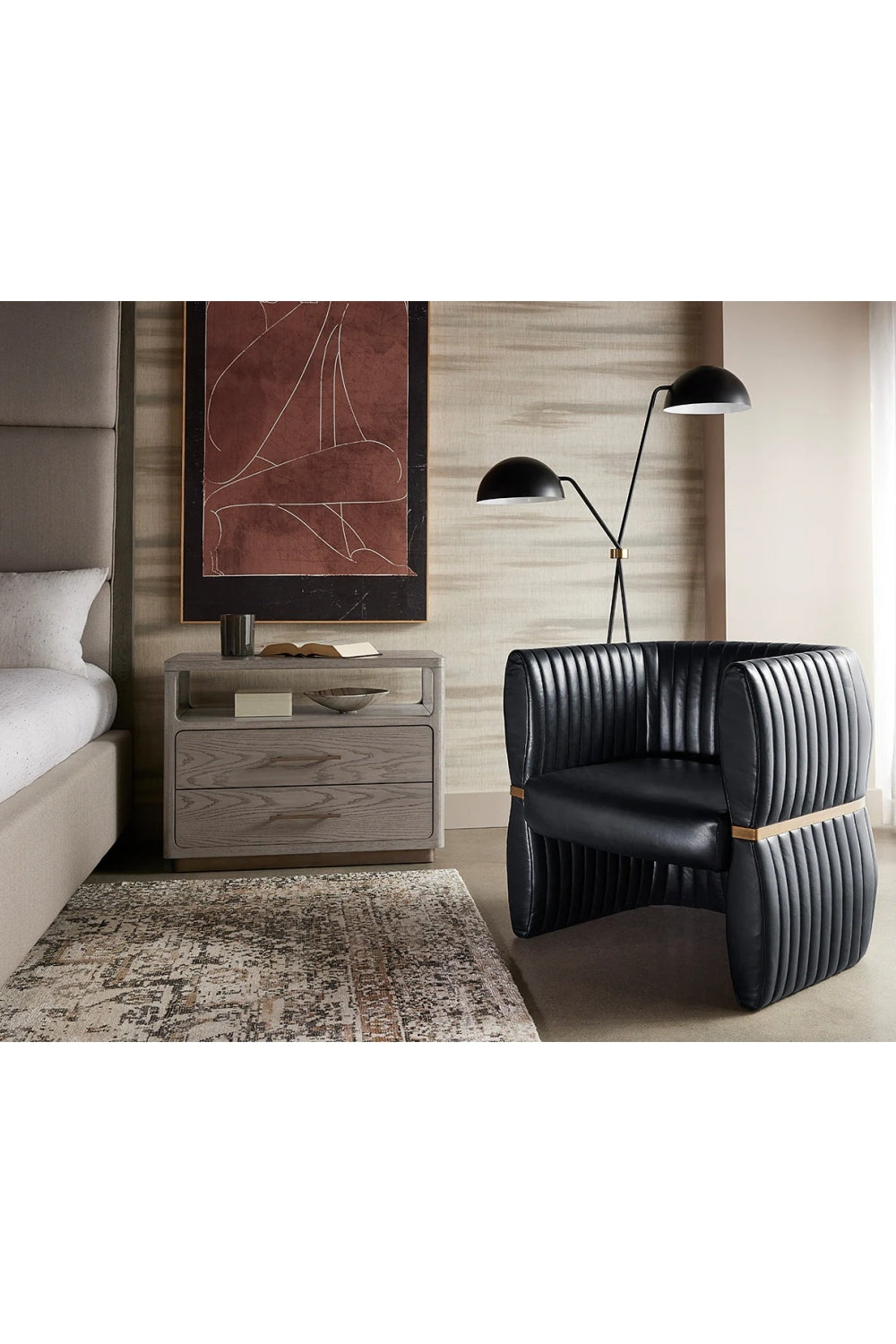 Black Dual-Domed Floor Lamp by Splendido Faven, alternate view 14