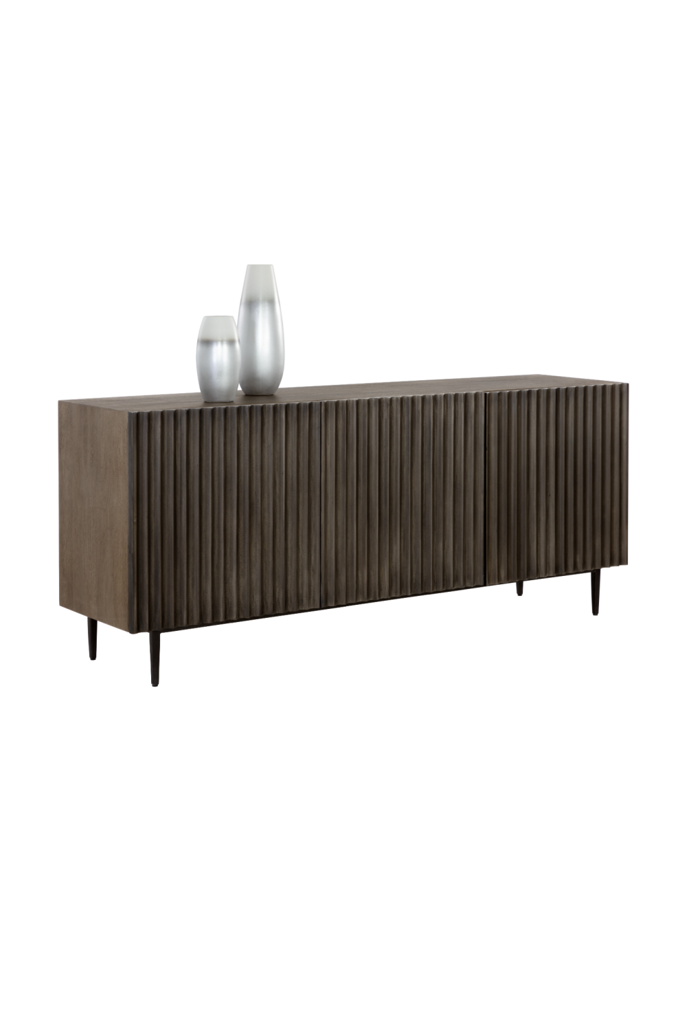 Taupe Fluted Wood Sideboard by Splendido Carlin, alternate view 9