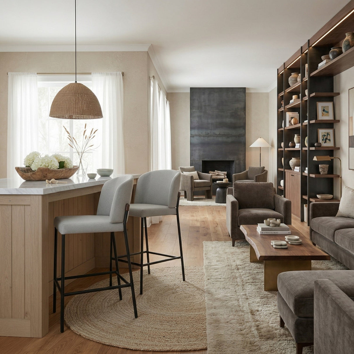 Light Gray Counter Stool by Splendido Pearce, alternate view 2