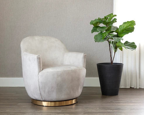 Barrel-Back Swivel Lounge Chair by Splendido Casey Accent Chair, alternate view 10