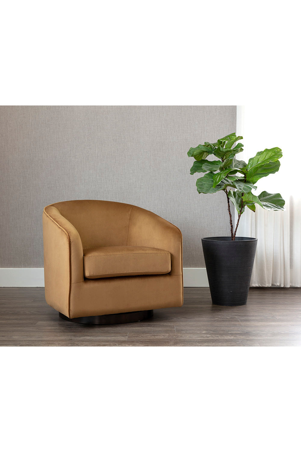 Gold Swivel Lounge Chair by Splendido Hazel Accent Chair, alternate view 9