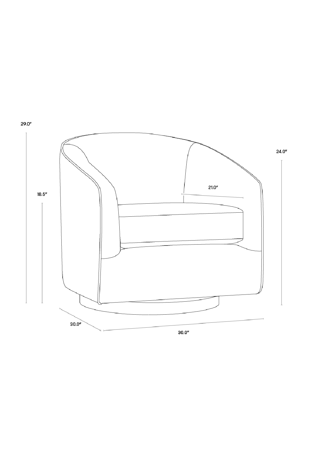 Gold Swivel Lounge Chair | Splendido Hazel | Oroa.com