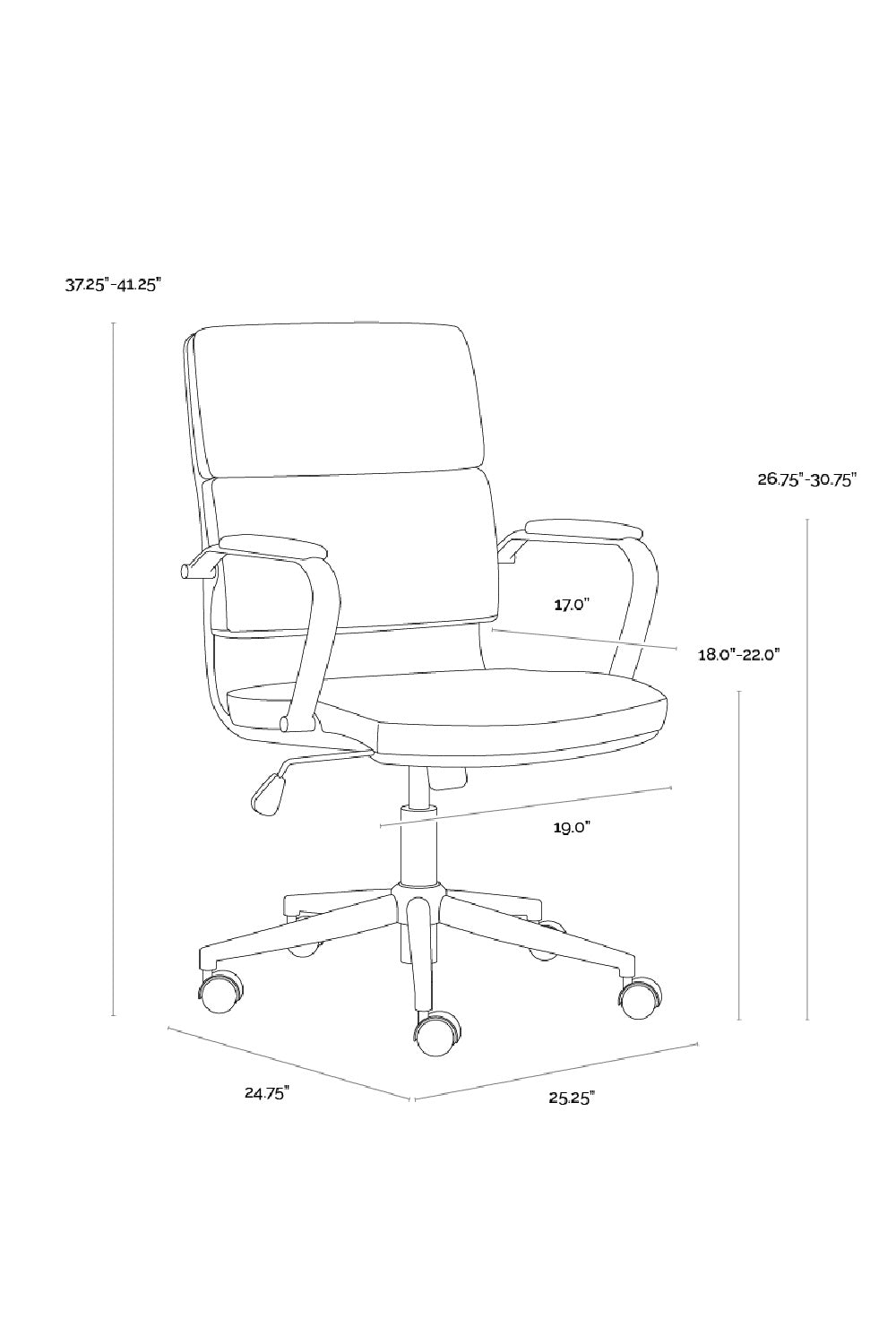 Gold Frame Upholstered Office Chair by Splendido Kleo, alternate view 28