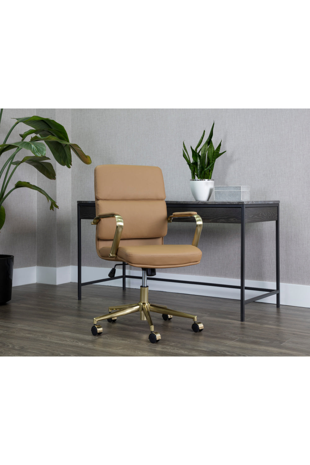 Gold Frame Upholstered Office Chair by Splendido Kleo, alternate view 18