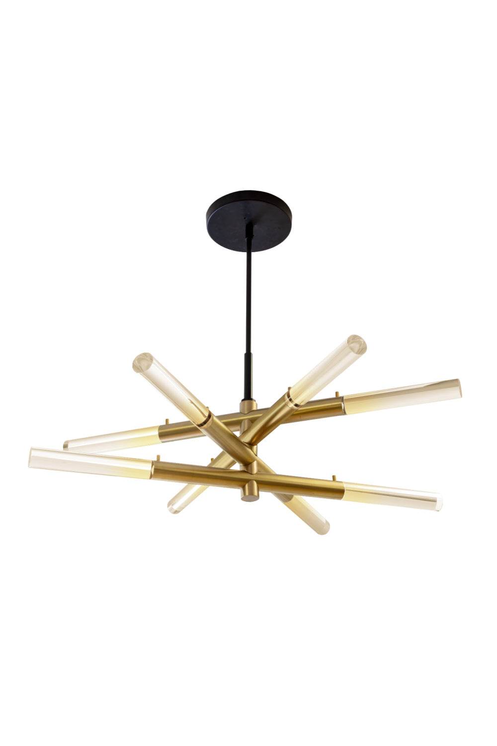 Gold Tubes Chandelier by Splendido Spira
