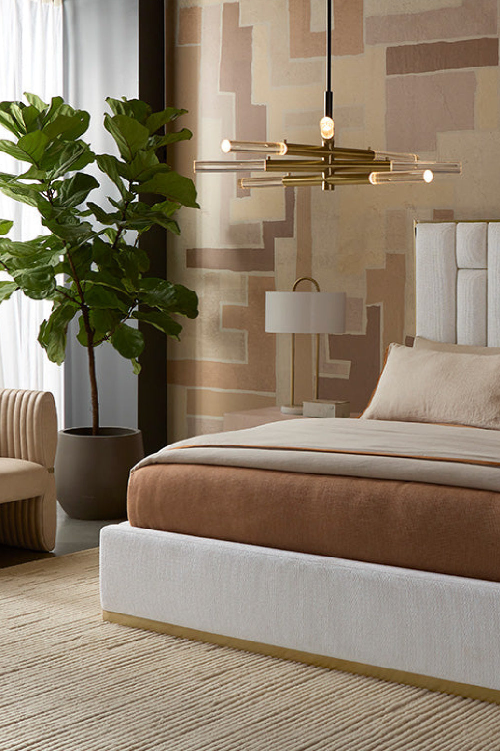 Gold Tubes Chandelier by Splendido Spira, alternate view 2