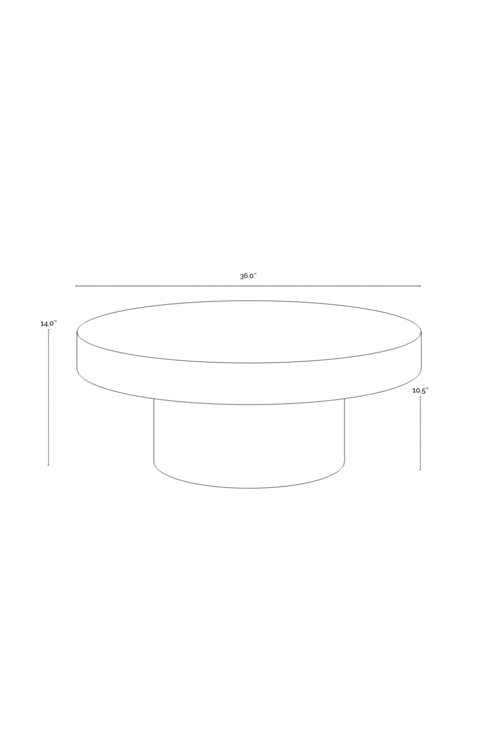 Black Concrete Indoor/Outdoor Coffee Table by Splendido Brando, alternate view 5