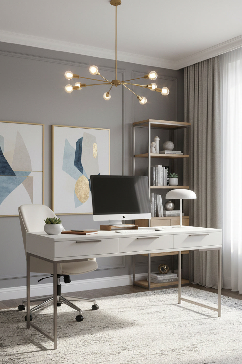Minimalist Wood Office Desk by Splendido Rebel, alternate view 2