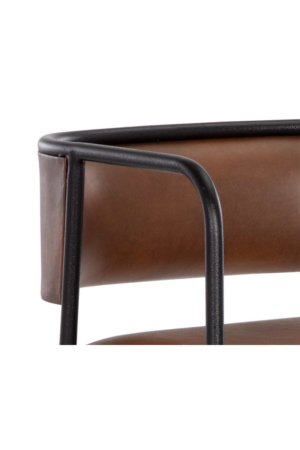 Brown Leather Look Bar Stool by Splendido Brenan Barstool, alternate view 7