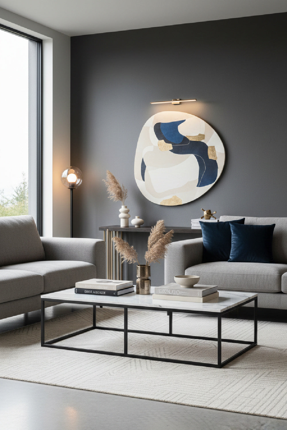 White Polished Marble Coffee Table by Splendido Ellery, alternate view 2