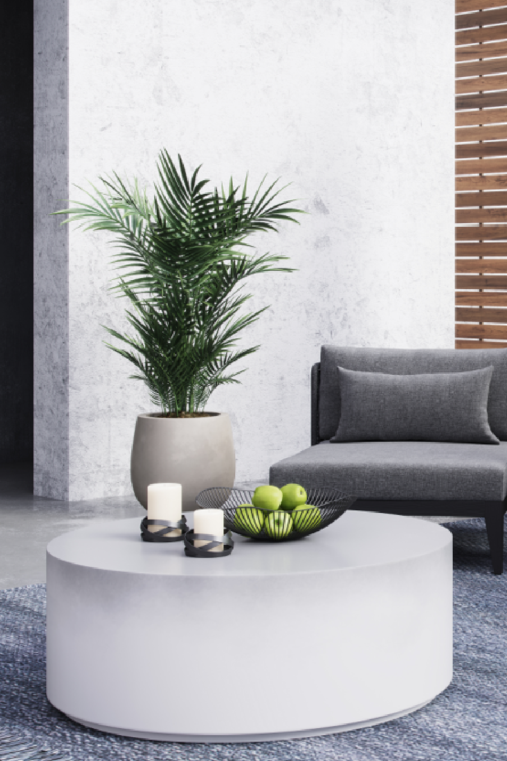Minimalist Concrete Outdoor Coffee Table by Splendido Perfetti, alternate view 7
