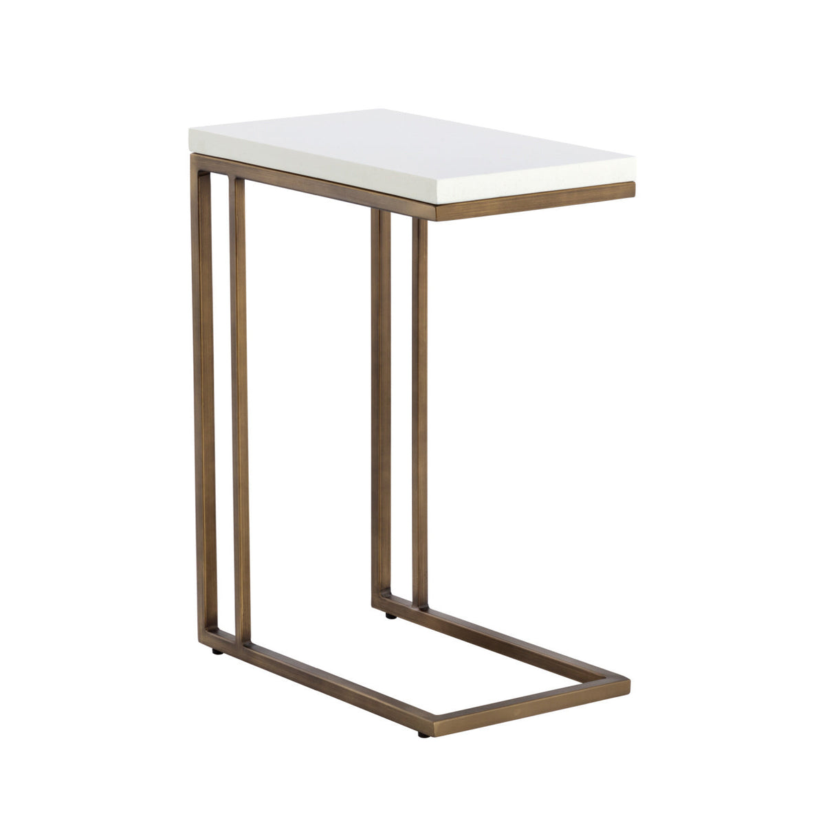 Minimalist Round Concrete Indoor/Outdoor End Table by Splendido Sawyer Side Table, alternate view 2