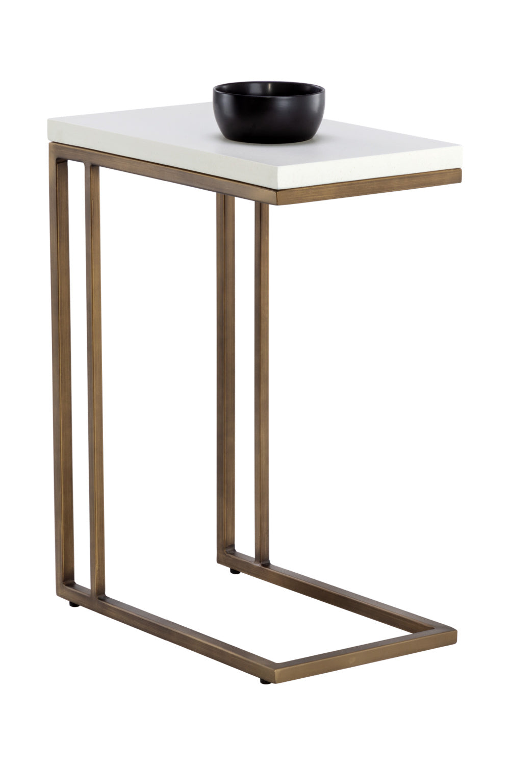 Minimalist Round Concrete Indoor/Outdoor End Table by Splendido Sawyer Side Table, alternate view 3