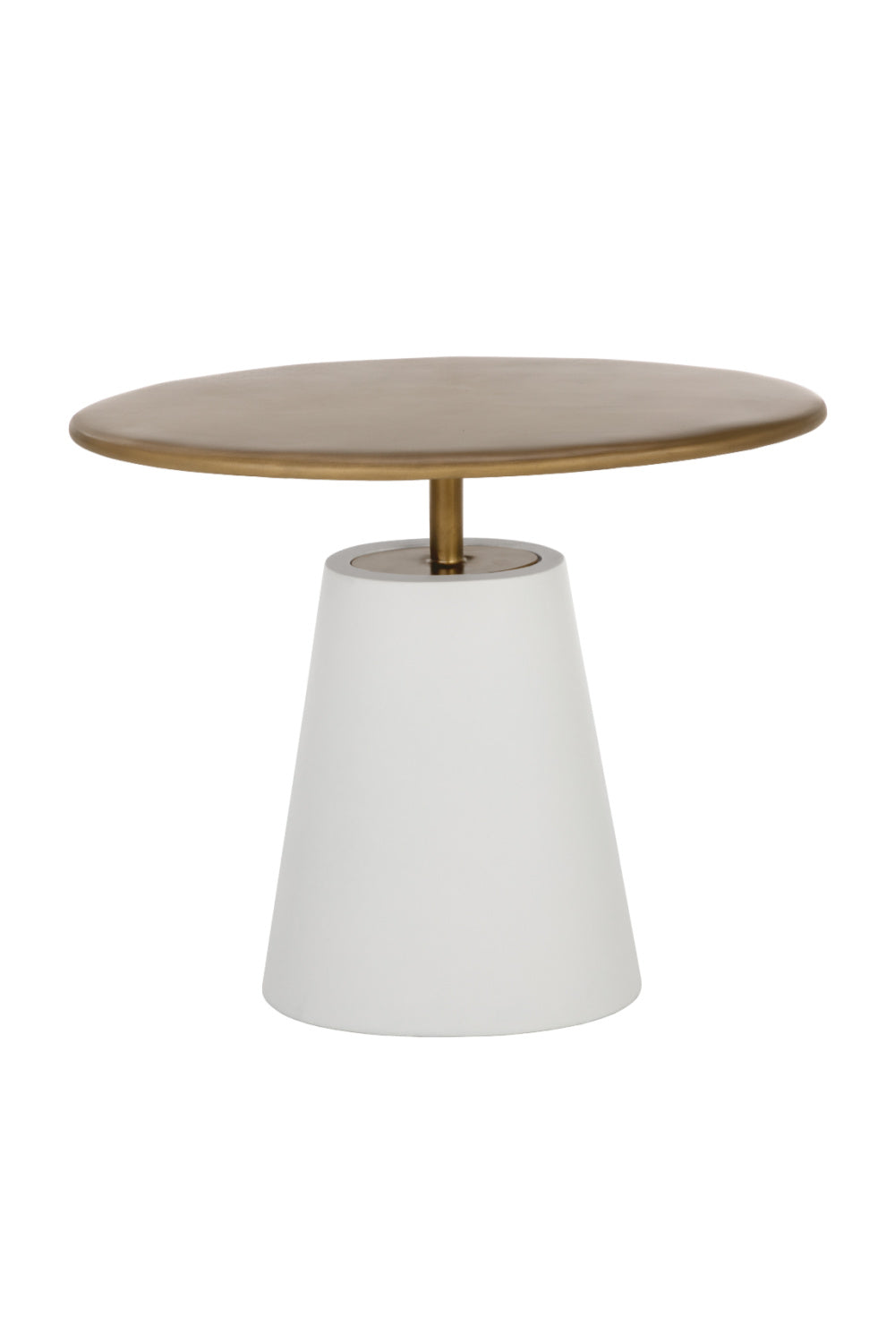 Oval Brass Indoor/Outdoor Side Table | Splendido Kadin | Oroa.com