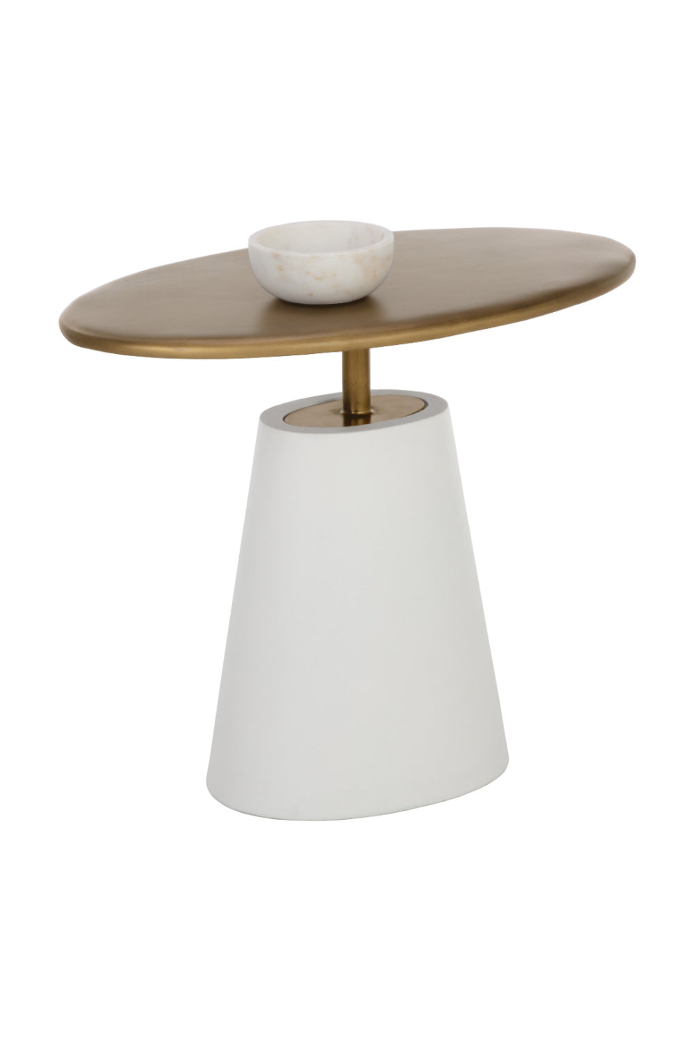 Oval Brass Indoor/Outdoor Side Table | Splendido Kadin | Oroa.com
