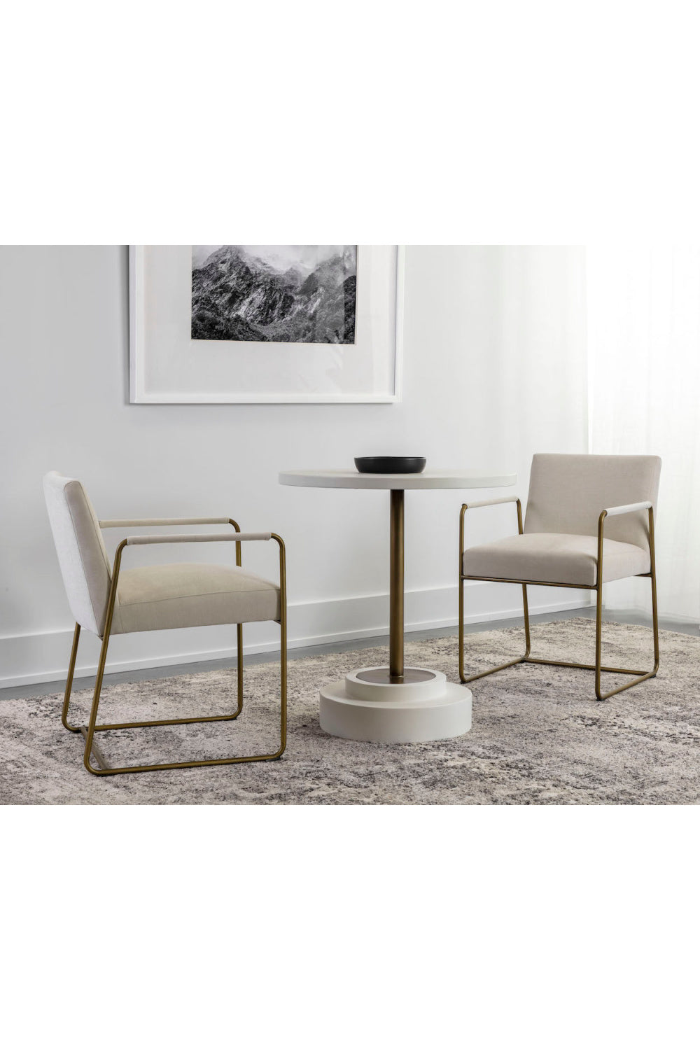 Round Indoor/Outdoor Concrete Bistro Table by Splendido Marlowe Outdoor Dining Table, alternate view 5