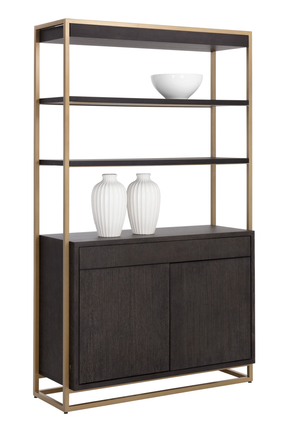 Brown Solid Oak Bookcase by Splendido Baldessara, alternate view 4