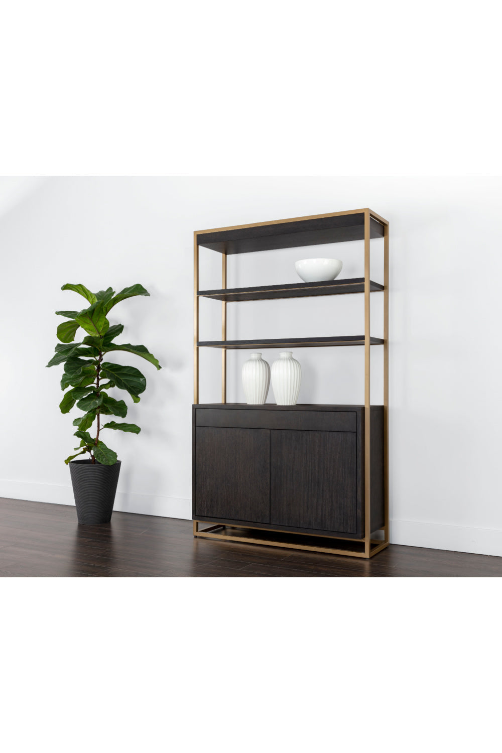 Brown Solid Oak Bookcase by Splendido Baldessara, alternate view 9