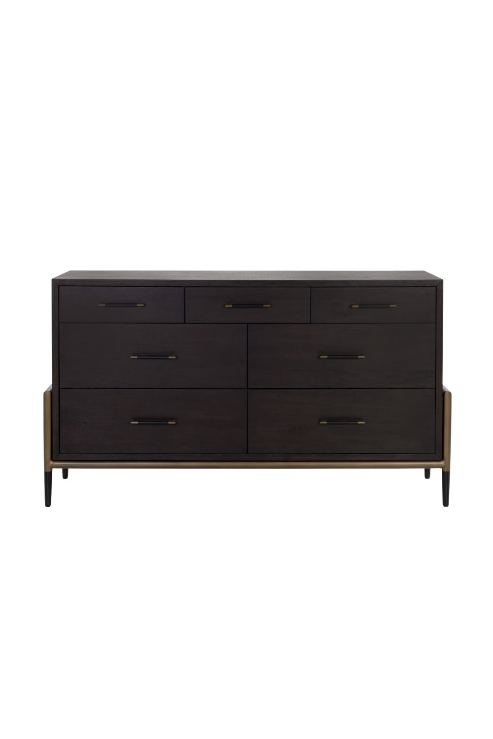 Modern European furniture - Brown Acacia 7-Drawer Dresser - www.oroa.com