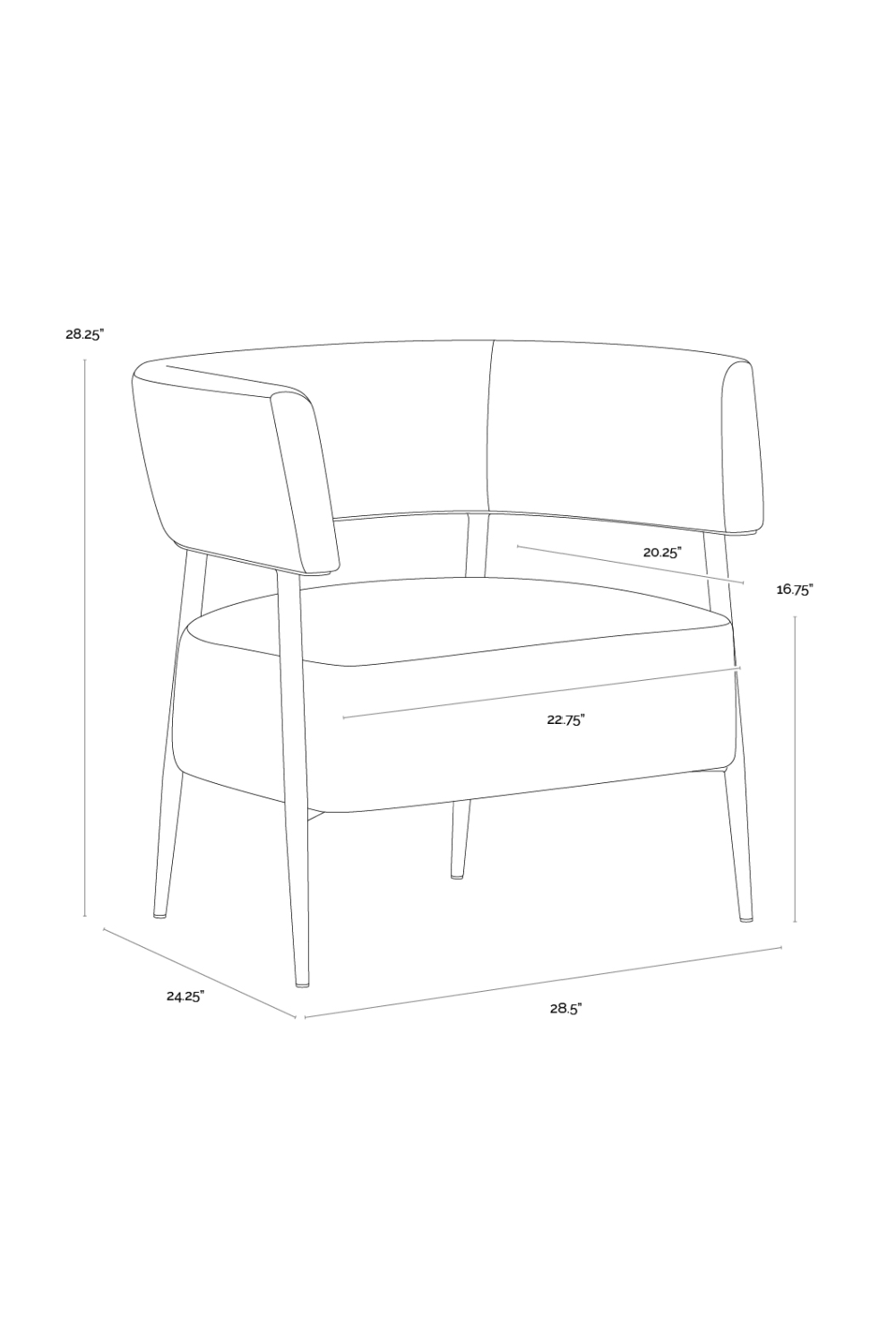 Antique Brass Legs Lounge Chair by Splendido Maestro Accent Chair, alternate view 10