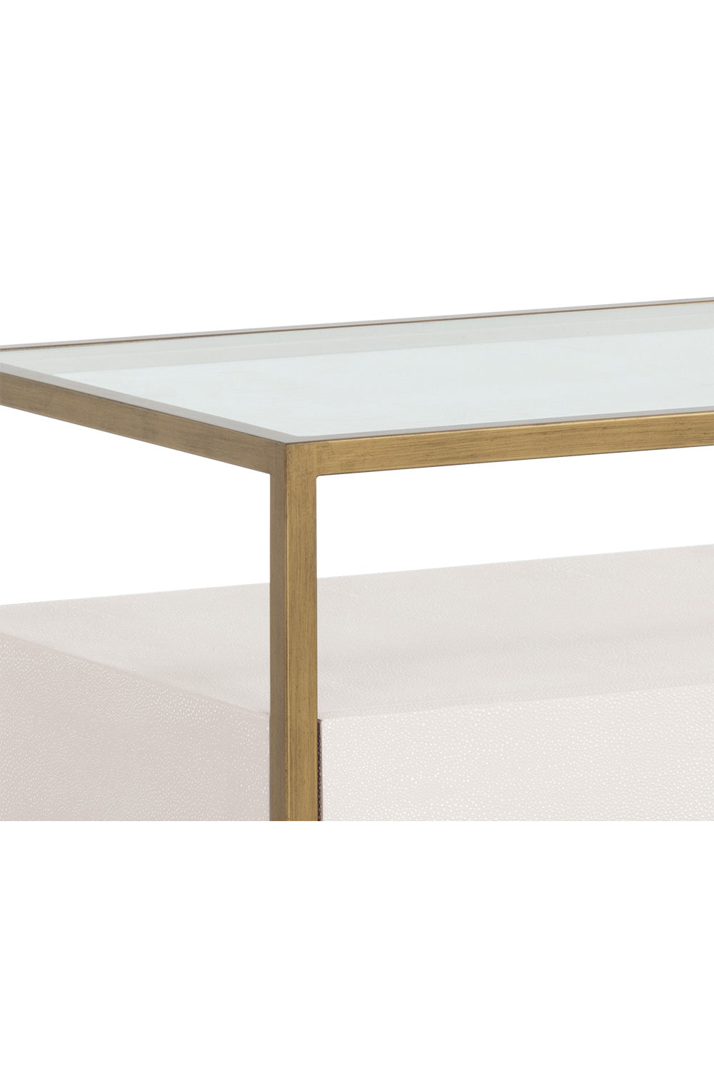 Cream Shagreen 1-Drawer Nightstand | Splendido Venice | Oroa.com