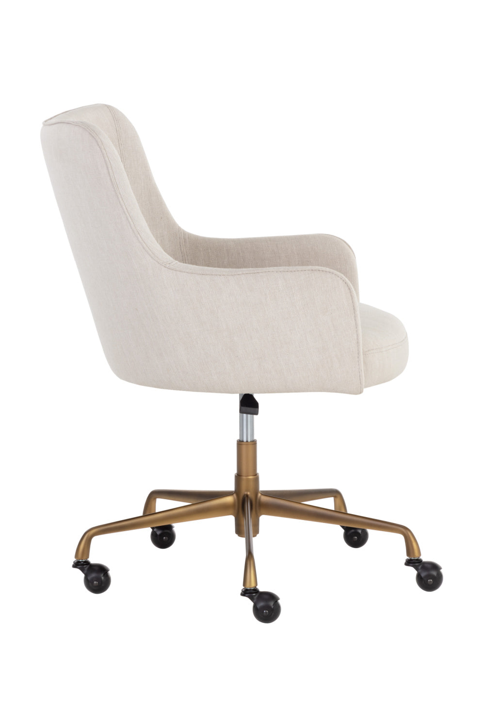 Beige Linen Office Chair by Splendido Franklin, alternate view 4