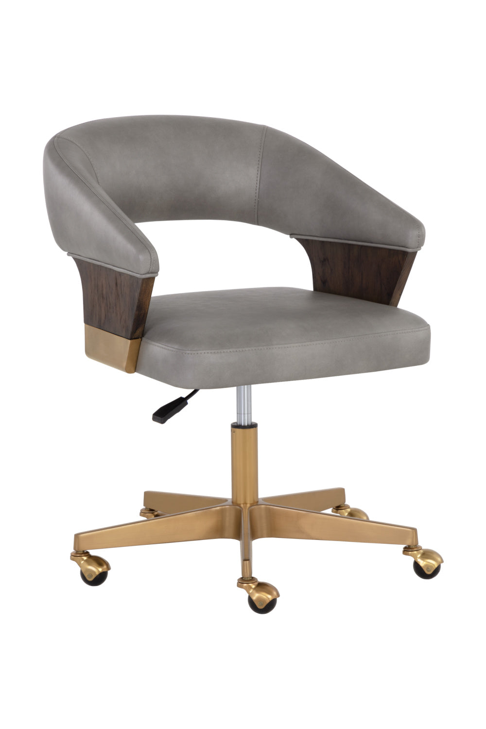 Gray Leather Look Office Chair by Splendido Leonce, alternate view 3