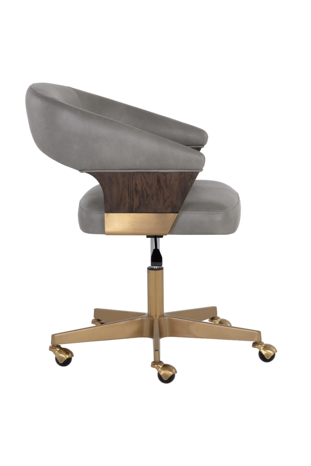 Gray Leather Look Office Chair by Splendido Leonce, alternate view 4