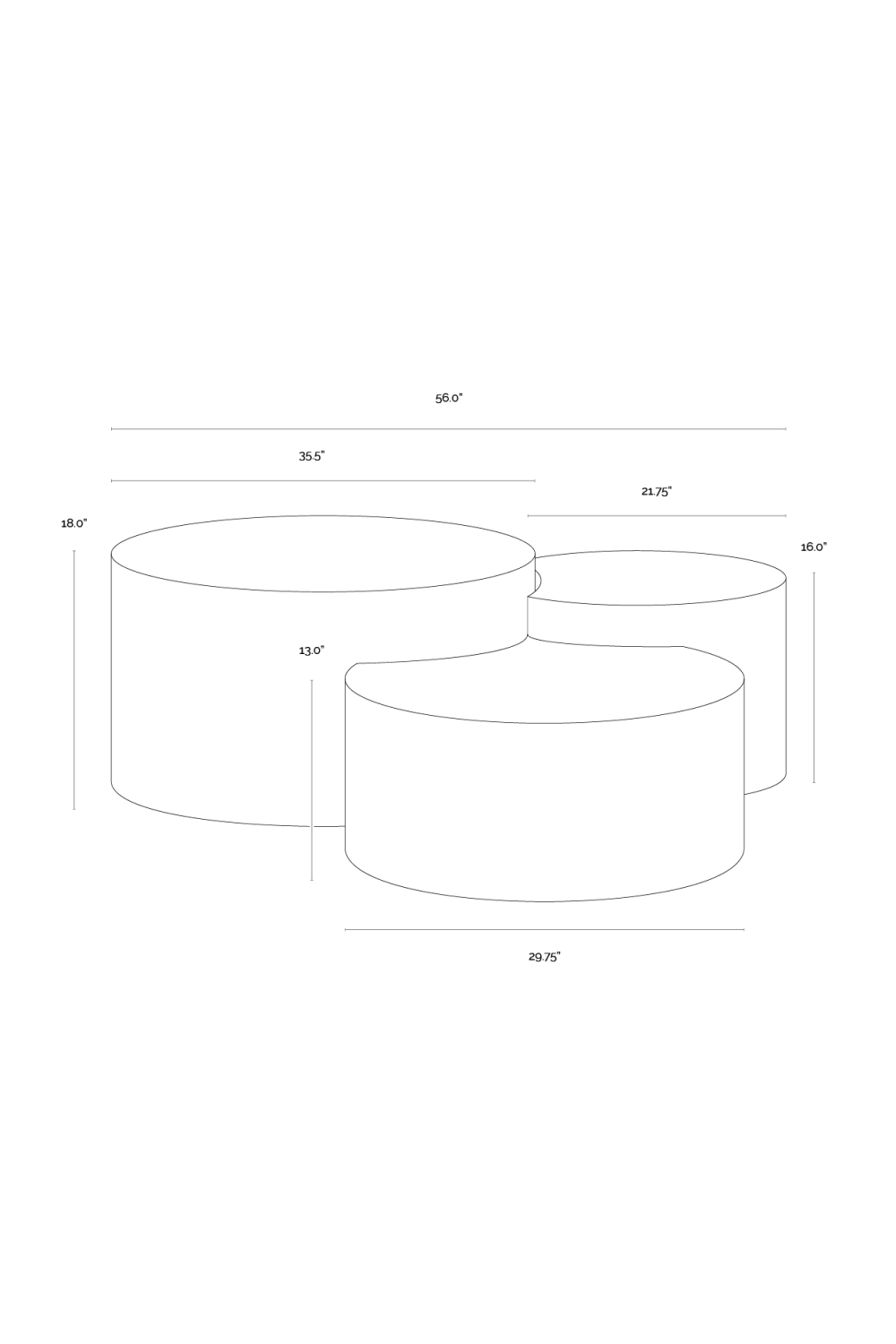 Antique Brass Nesting Coffee Tables (3) | Splendido Neo | Oroa.com