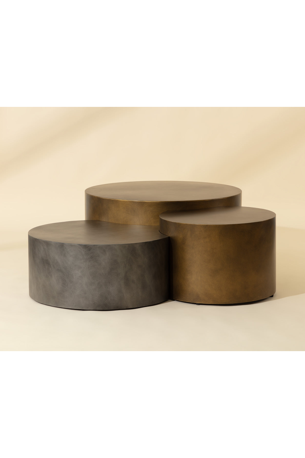 Antique Brass Nesting Coffee Tables (3) by Splendido Neo, alternate view 6