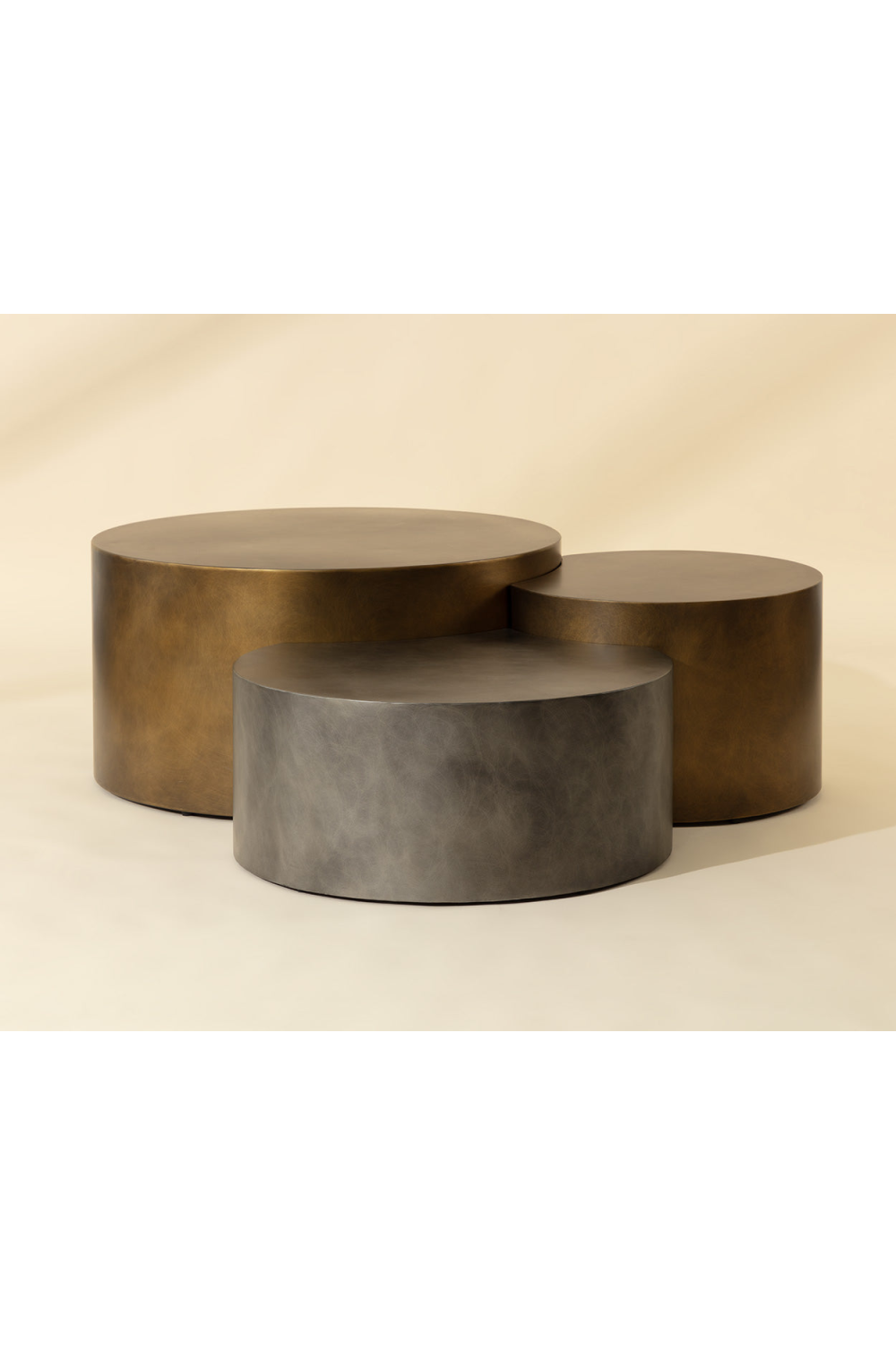 Antique Brass Nesting Coffee Tables (3) by Splendido Neo, alternate view 7