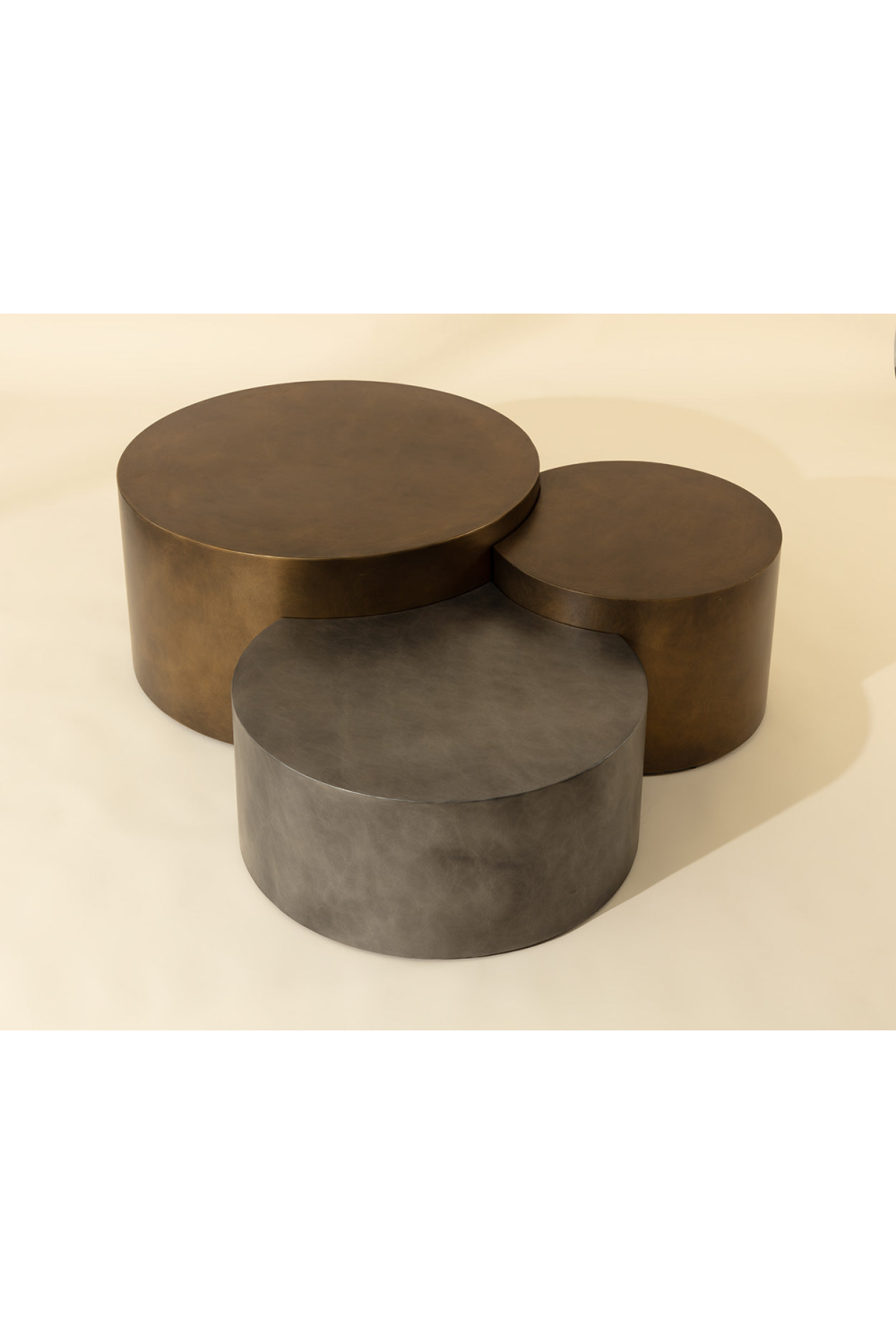 Antique Brass Nesting Coffee Tables (3) by Splendido Neo, alternate view 8