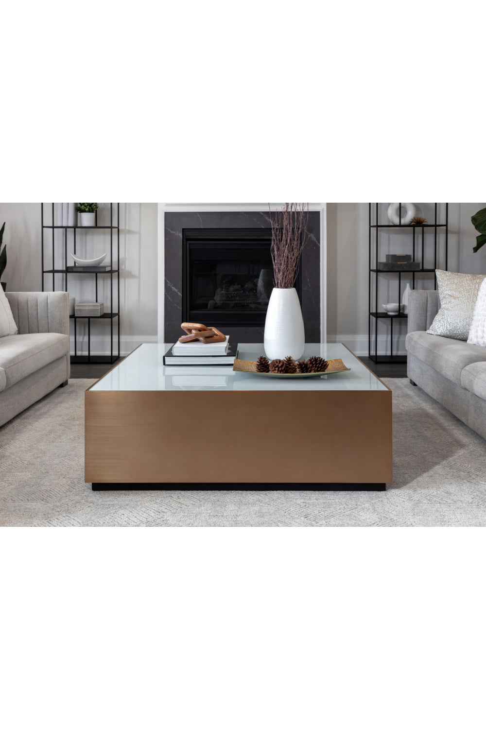 Gold Framed Square Coffee Table by Splendido Shiloh, alternate view 8