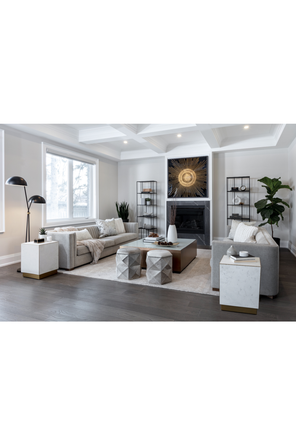 Gold Framed Square Coffee Table by Splendido Shiloh, alternate view 6