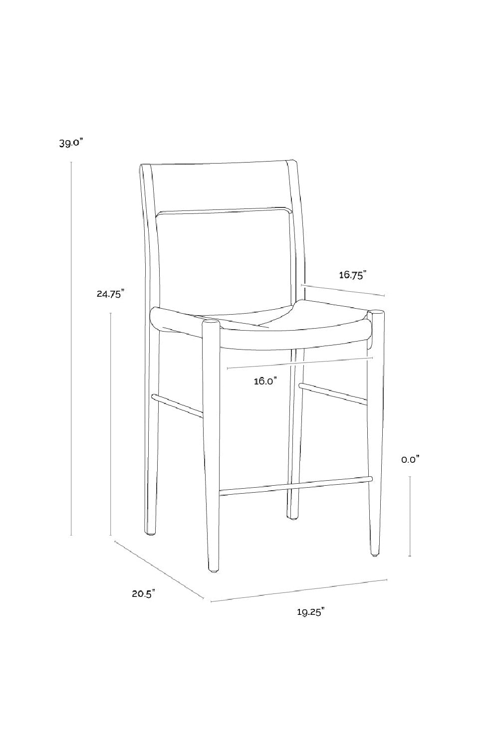 Natural Rope Seat Counter Stool by Splendido Bondi, alternate view 15