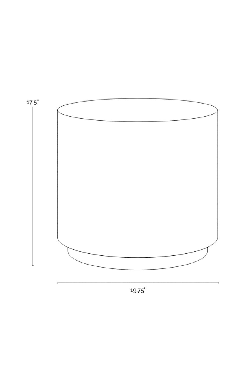 Cylindrical Indoor/Outdoor End Table by Splendido Rubin Side Table, alternate view 7