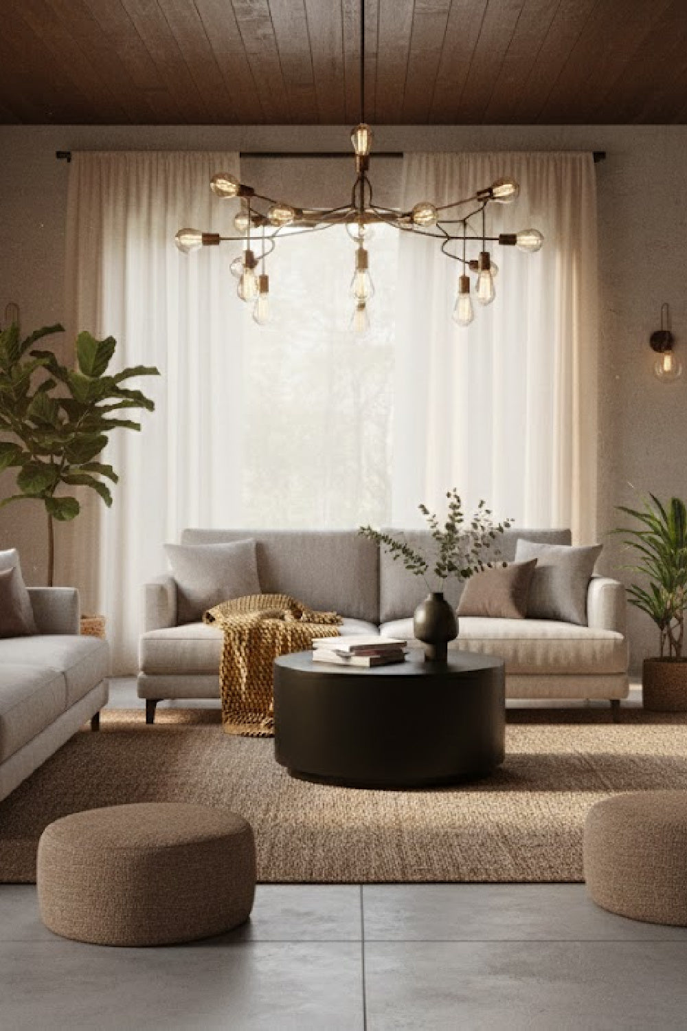 Black Cylindrical Indoor/Outdoor Coffee Table by Splendido Rubin, alternate view 6