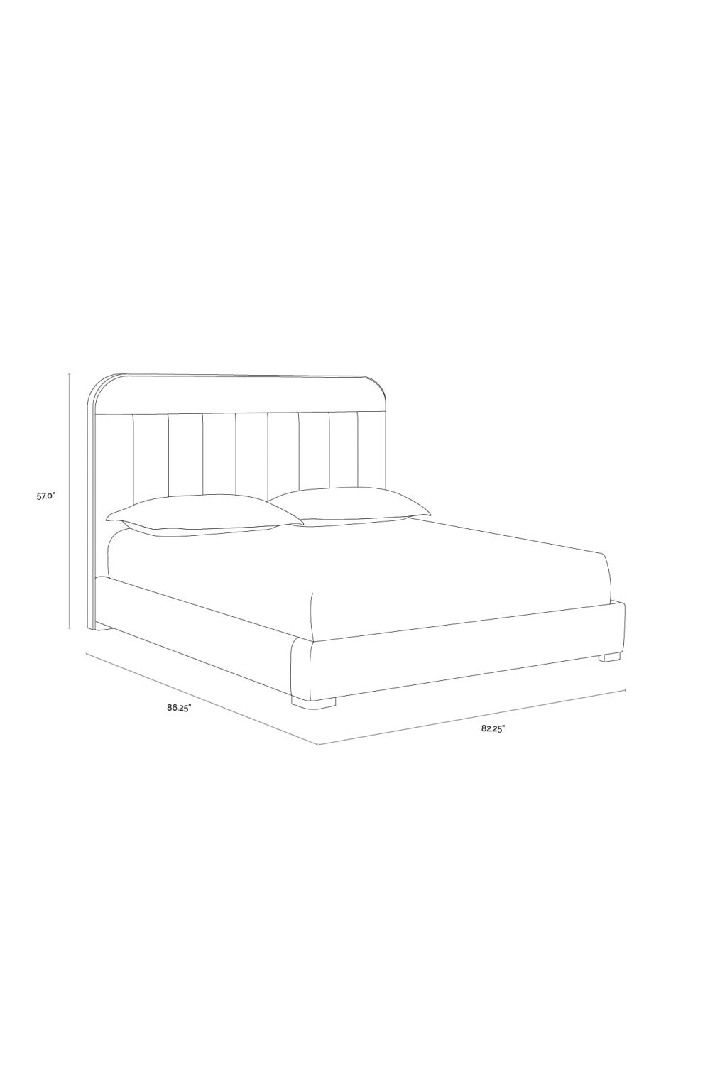 Tufted Headboard King Bed by Splendido Davina, alternate view 7