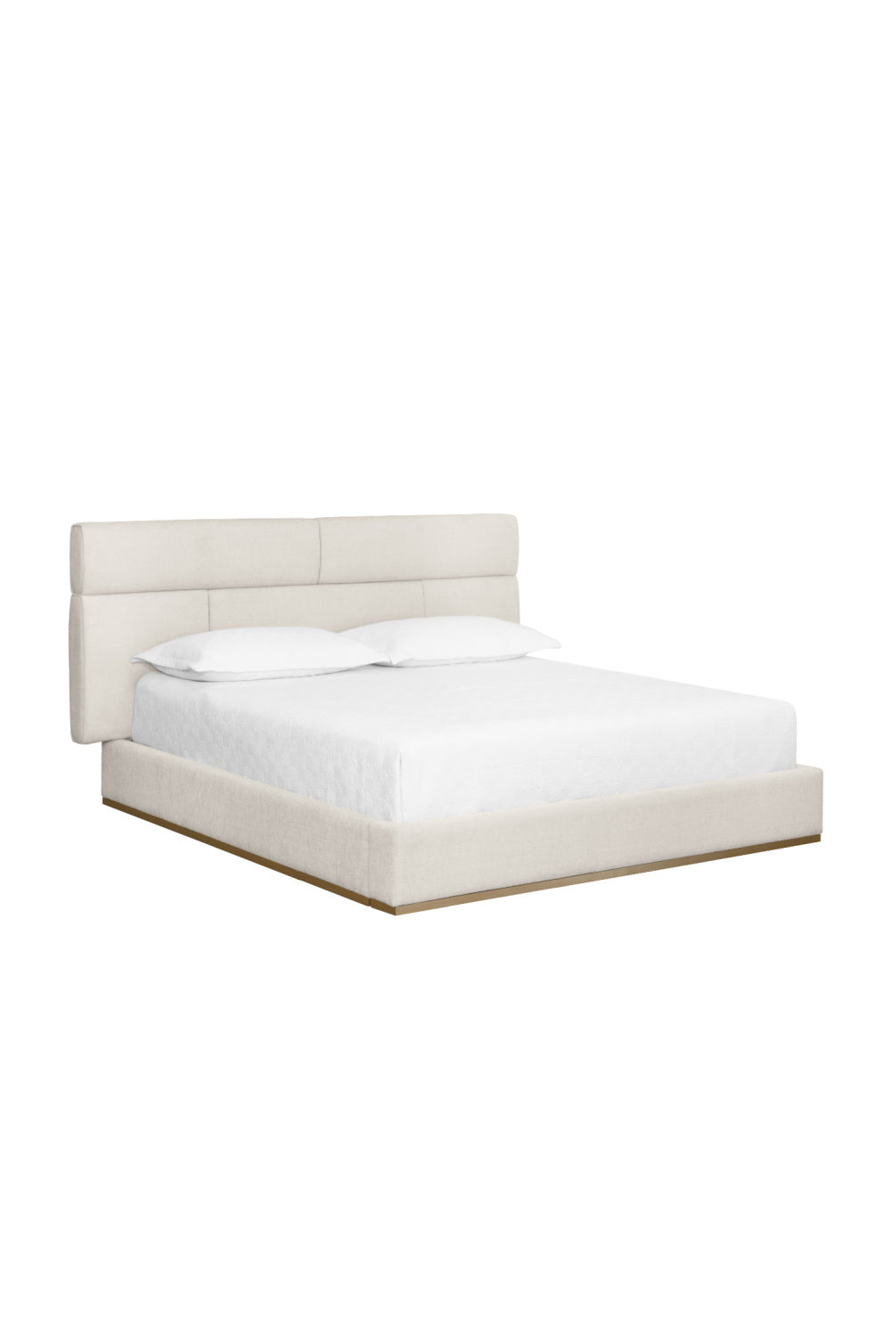Tufted Cream King Bed by Splendido Beckham