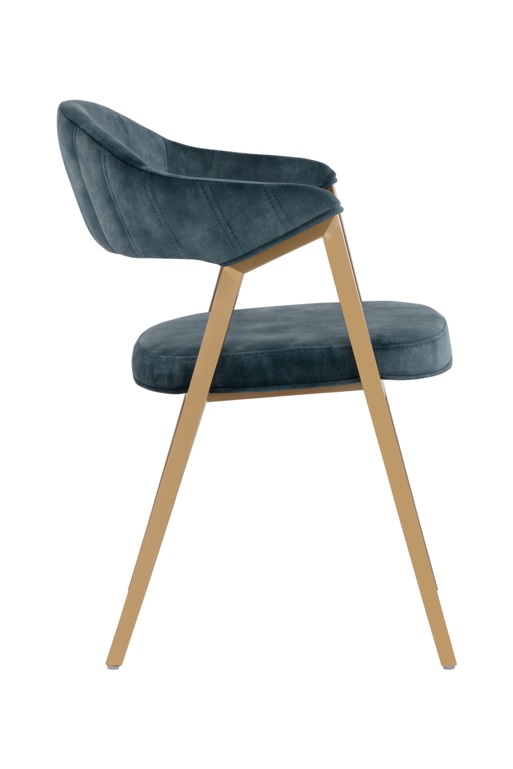 Blue Channeled Back Dining Armchair by Splendido Burgos Dining Chair, alternate view 3