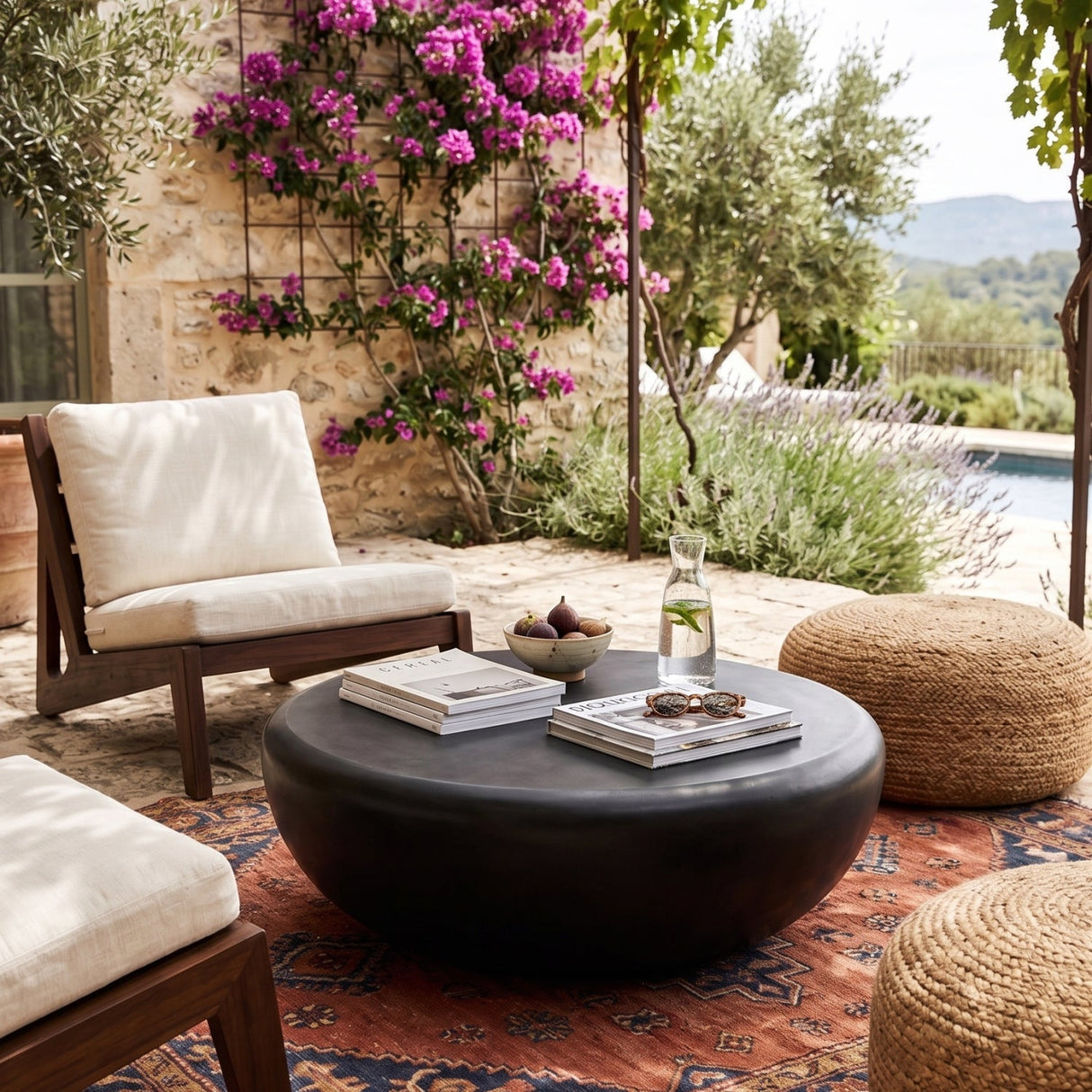 Contemporary Round Indoor/Outdoor Coffee Table by Splendido Lolite, alternate view 10