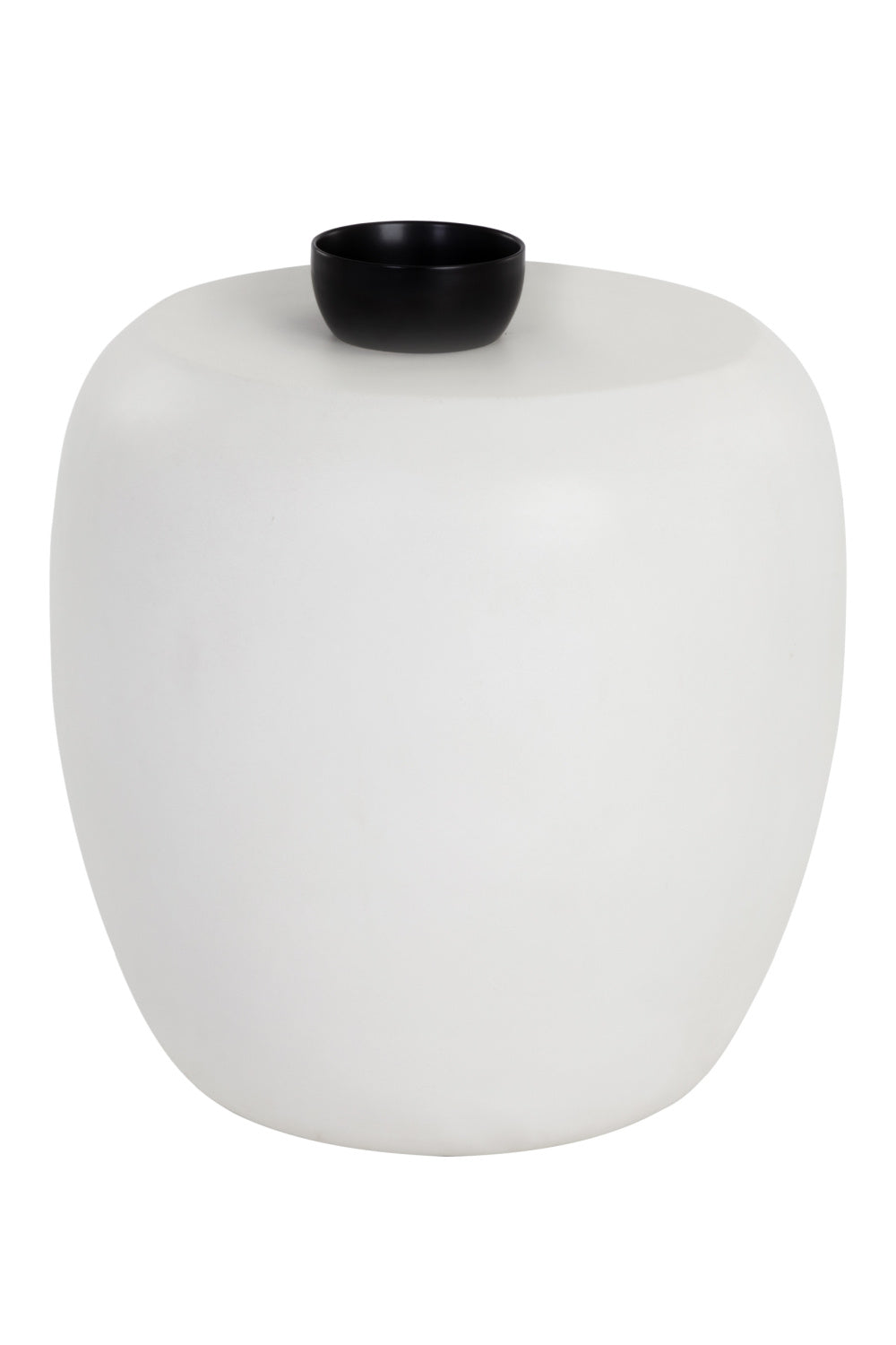 White Concrete Indoor/Outdoor End Table by Splendido Iolite Side Table, alternate view 3