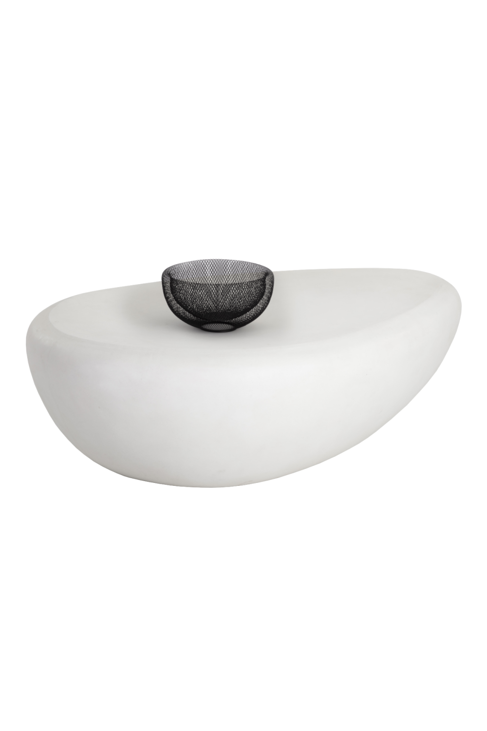 White Organic-Shaped Indoor/Outdoor Coffee Table L by Splendido Corvo, alternate view 3
