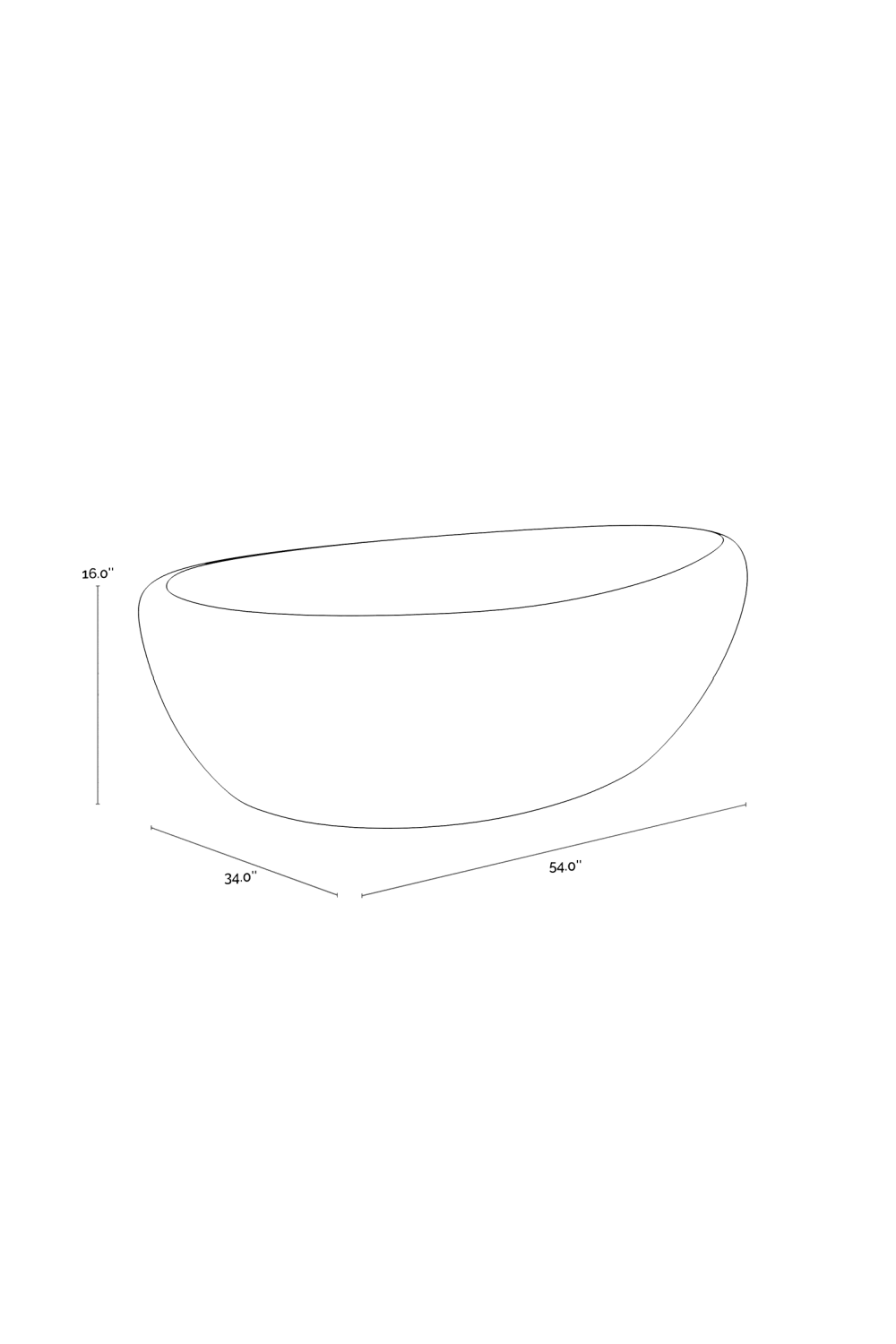 Modern European furniture - White Organic-Shaped Indoor/Outdoor Coffee Table L - www.oroa.com